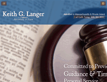 Tablet Screenshot of kglangerlaw.com